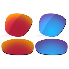 LenzReborn Polarized Lens Replacement for Oakley Drop In OO9232 Sunglass - Fire Red+Ice Blue