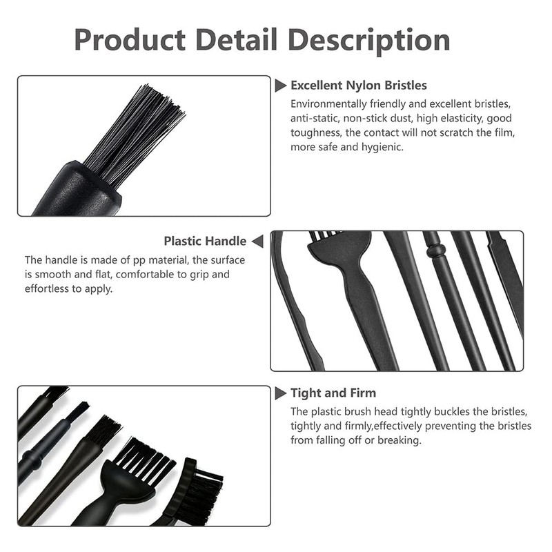 Keyboard Brush,6 in 1 Multi-Purpose Portable Plastic Handle Nylon Anti