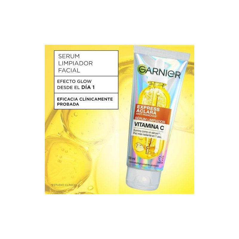 Kit Garnier Express Aclara Vitamina C: Limpiador, Sérum e Hidratante