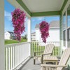 Regallop Artificial Hanging Flowers for Outdoors Decorations 2 Pack, Fake