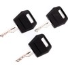 3 Pcs Black Ignition Keys Replacement Key for Case IH