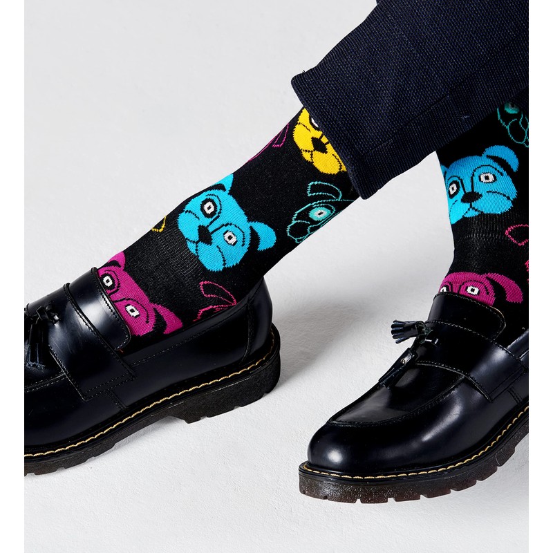 Happy Socks Unisex Classic Dog Socks, multicoloured