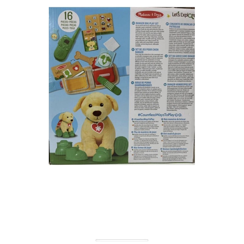 Melissa and Doug Lets Explore Ranger Dog Play Set Plush