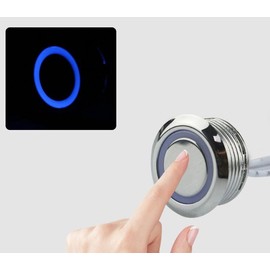 Clearhill 12V - 24V Touch Dimmer Switch, LED for 17mm Mounting Hole - Ideal LED Strip Lighting Control (White) 2Packs