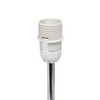 Simple Designs LT2007-PRP Chrome Mini Basic Table Lamp with Fabric