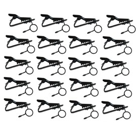 Naisfei 20 Pcs Lapel Microphone Replacement ,Microphone Lavalier Lapel Mic Lavalier Microphone Clip Replacement Mic Clip Collar Clip Iron
