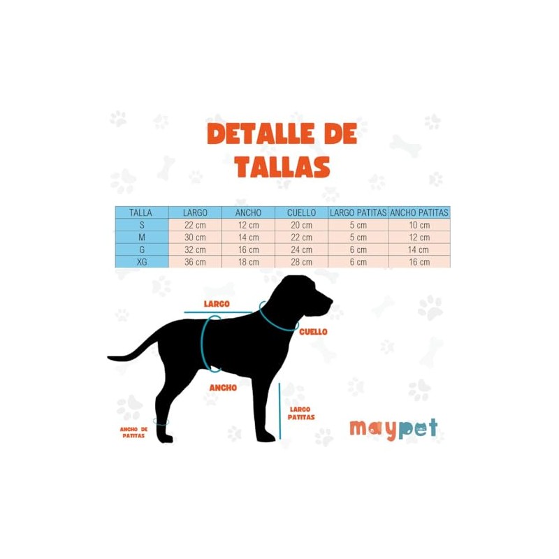 MAYPET Sudadera para Perro de Rayas Azules y Blancas con