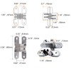 KAFENDA-Concealed Door hingesCross Hinges (1 Pair) zinc Alloy Material, 0-180