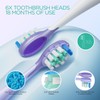 VOYOR-HEALTH Electric Toothbrush for Adults, Rechargeable Toothbrush with 6 Brush