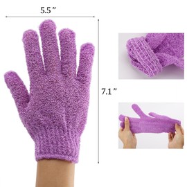 BTYMS 12 Pcs Shower Exfoliating Gloves Hand Exfoliating Glove Body Scrubber Loofah Washing Gloves for Shower, Spa, Massage and Body Scrubs, Dead Skin Cell Remover