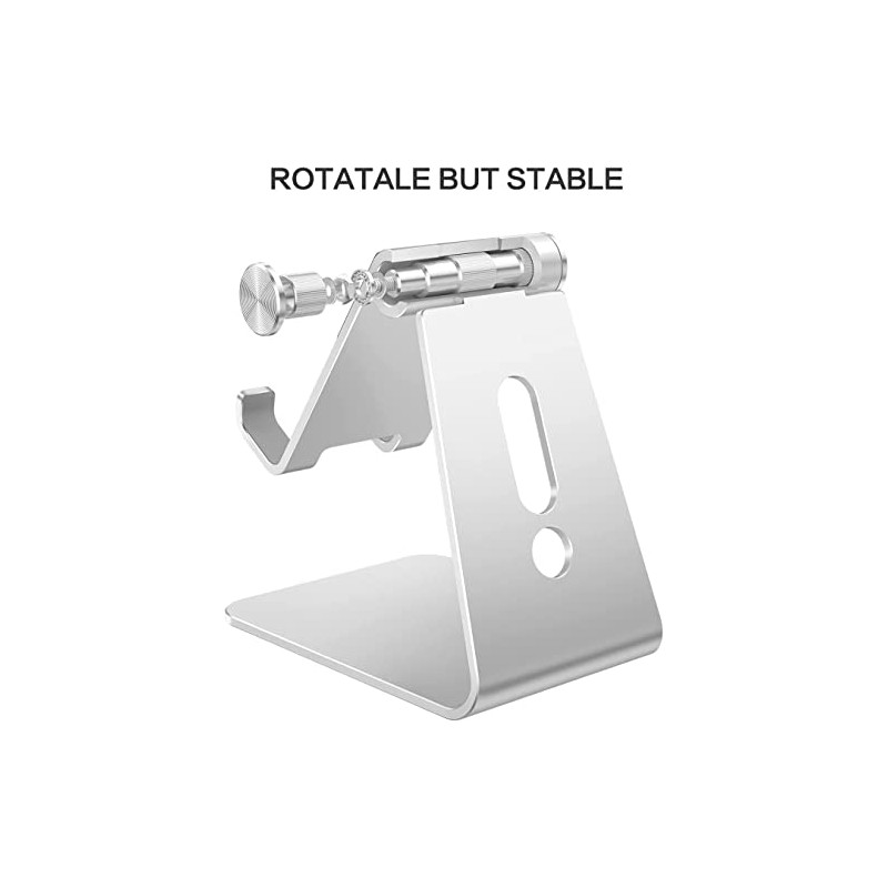 Soporte ajustable para teléfono celular, OMOTON de aluminio para escritorio