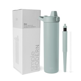 Simple Modern Filtered Water Bottle | Insulated Stainless-Steel Carbon Filter Travel Water Bottles | Reusable for Clean Drinking Water On The Go | 24oz, Sea Glass Sage