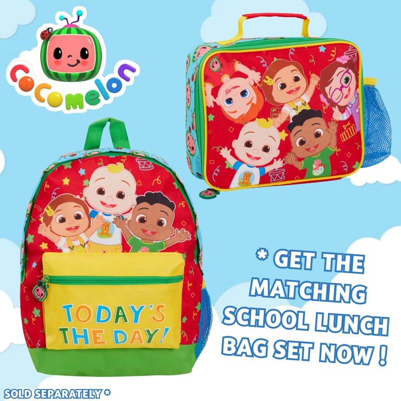 CoComelon Boys Girls Backpack Kids Character JJ Nursery Travel Rucksack