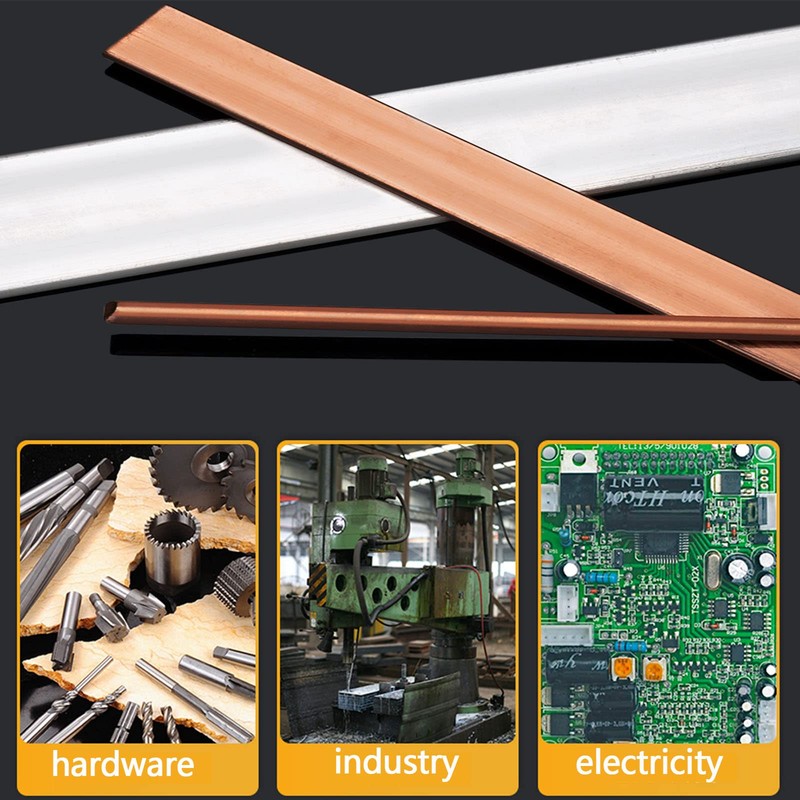C110 Copper Flat Bar, 1/8" Thickness x 1" Width x