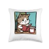 Cat Treats Lover Kitten Pet Book Reader Bookworm Cat Throw