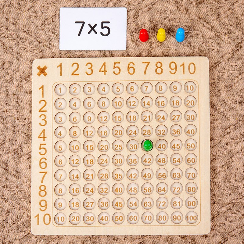 Multiplication Board Game Wooden Early Learning Educational Brain Development Math