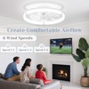 JOFIOS Ceiling Fans with Lights,19.7" Flush Mount Ceiling Fan with