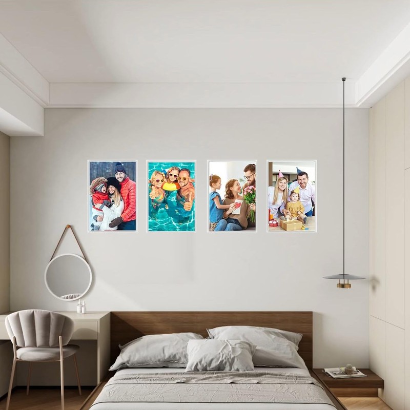 4x6 Clear Acrylic Picture Frames Set of 6 Acrylic Picture