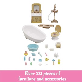 Calico Critters Country Bathroom Set 25 Piece Multicolor Toy Furniture Set