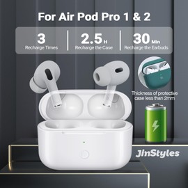 Jinstyles Wirless Charging Case Compatible for Air Pod Pro 1st & 2nd Generation