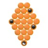 Small Orange Planning Office Magnets for Fridge, Whiteboard, Noticeboard, Filing