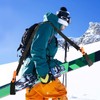 DELAESI Ski Straps 2 Pieces Adjustable Ski Carrier Strap Cushioned