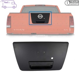 Autoelements Tailgate Handle with Lever Textured Black for 2004-2012 Nissan Titan Direct Replacement 906067S200