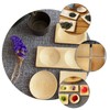 GRIRIW 1 Set Bamboo Snack Plates Versatile Serving Dishes for