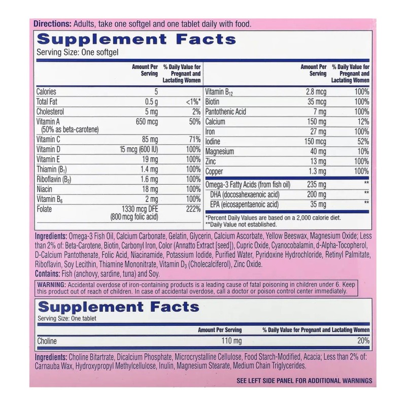 One A Day Prenatal Advanced Multivitaminas Para 60 Dias Sabor
