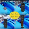 Thinkpro Lug Nut Removal Tool,5 piece Wheel Lock Remover Kit，Double