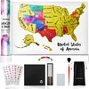 TRAVELISIMO Scratch Off Map of United States, 12x17 Inch Travel
