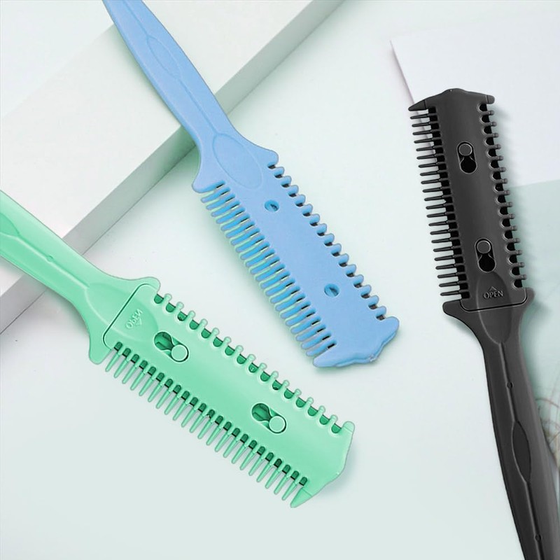 Soft 'N Style 3 Pack Haircut Razor Comb- Double Sided