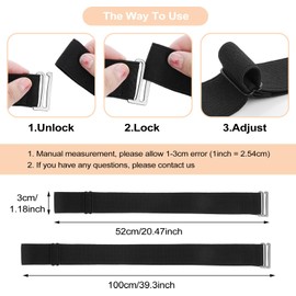 HJZHII Invisible Stretch Belt, No Show Elastic Belt Adjustable Waist Web Strap Black Waist Belt with Flat Buckle for Women Jeans Pants Dresses