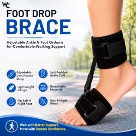 Wonder Care Foot Brace for Plantar Fasciitis | Arch Support for Heel Pain Relief | Ankle Stabilizer for Flat Feet, Achilles Tendonitis, Foot Drop Support, Orthopedic Foot Support