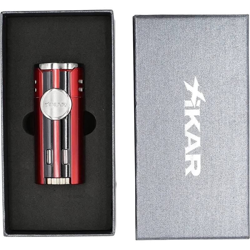 Xikar Hp4 Diamond Quad Jet Cigar Lighter - Red -