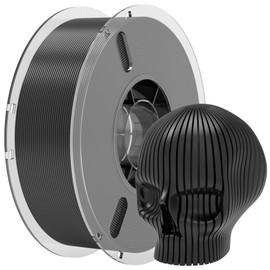 RAMBERY 3D Printer Filament Bundle Black PLA Filament Toughness Upgraded 3D Printing Filament, 1.75mm 1kg(2.2lb), PLA+ Black