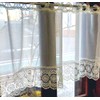 Cafe Curtain, Recommended for Narrow Windows, Beautiful Lace (Approx. 39.4