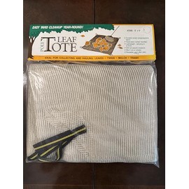 Poly Leaf Tote Garden Waste Collection Tote, 6 x 6 Feet, Reusable Mesh Tarp with Handles