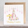 Second Ave Cute Pink Bunny Rabbit Easter Square Card Greeting