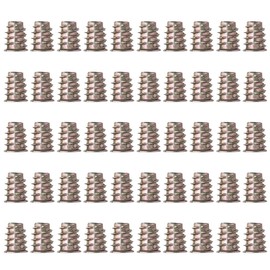 Holzeinsätze, Zinklegierung, robust, M6, Innensechskant, Gewindeeinsätze für Holzmöbel, Einschraubmuttern, 50 Stück