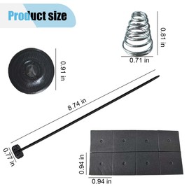 Fan Mounting Kit, Push Through Fan Zip Ties Straps, Electric Radiator Fan Installation Kit, Hold Down Mounting Kit for Electric Cooling Fan, Transmission Cooler, Universal Car Accessories (1 Set)