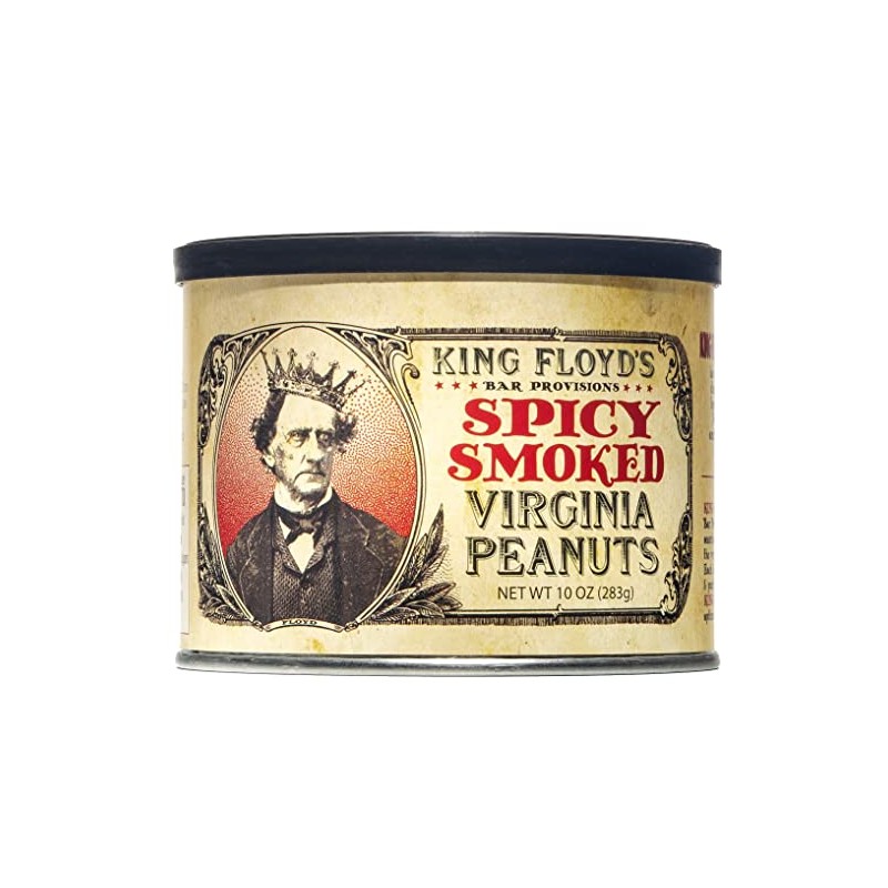 King Floyd's Spicy Smoked Virginia Peanuts: 10 oz, Salted and