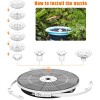 AISITIN 3.5W Solar Aerator Pump with LED,6 Nozzles,Batter