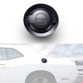 HAKA TOUGH Gas Cap for Dodge Challenger 2008-2023,Car Fuel Tank Cap Cover Filler Door Fit for Challenger,Replace OEM 68250120AA, Black