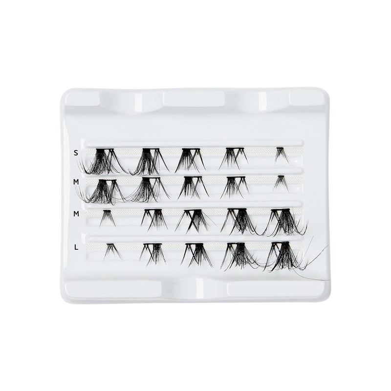 Falscara Multipack, False Eyelashes, Lash Clusters, 'Cat Eye', 18mm-20mm, Includes