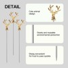 Mewuthede Cocktail Picks,8 Piece Stainless Steel Deer Head Shape Martini