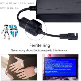 29V AC/DC Adapter for VIVO DESK-KIT-1B6B DESK-KIT-1B7B-36 Electric 60x24 inch/71x36 inch Standing Desk Workstation Home Office Desk Switching Power Supply Cord Charger Cable PSU