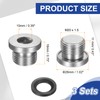 PATIKIL M20 x 1.5 Stainless Steel Pipe Plug Metric Male