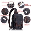 Leaper Canvas One Strap Sling Cross Body Messenger Bag Shoulder