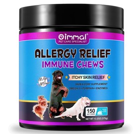 Allergy & Immunity Chews for Dogs, Dog Allergy Relief Treats, Itch and Immunity Treats for Dogs - Dog Allergy Chews for Skin & Seasonal Allergies, Itch Relief for All Dogs - Duck 150 Count